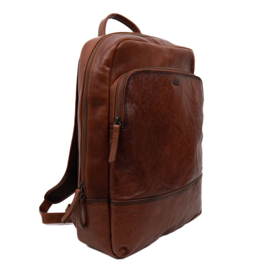 Bear Design Laptoptassen T/M 15,6 Inch | Rugzak 'Mason' Cognac - Ad 40052