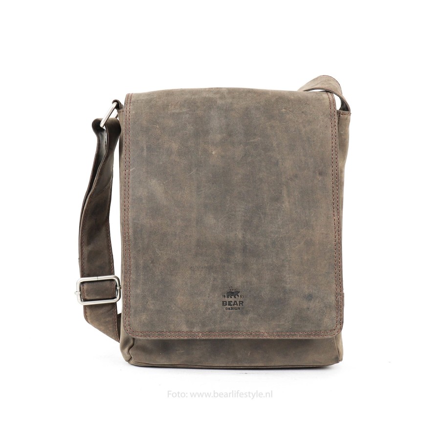 Bear Design Middelmaat Schoudertassen | Schoudertas 'Dirk' Hd 6275 Bruin