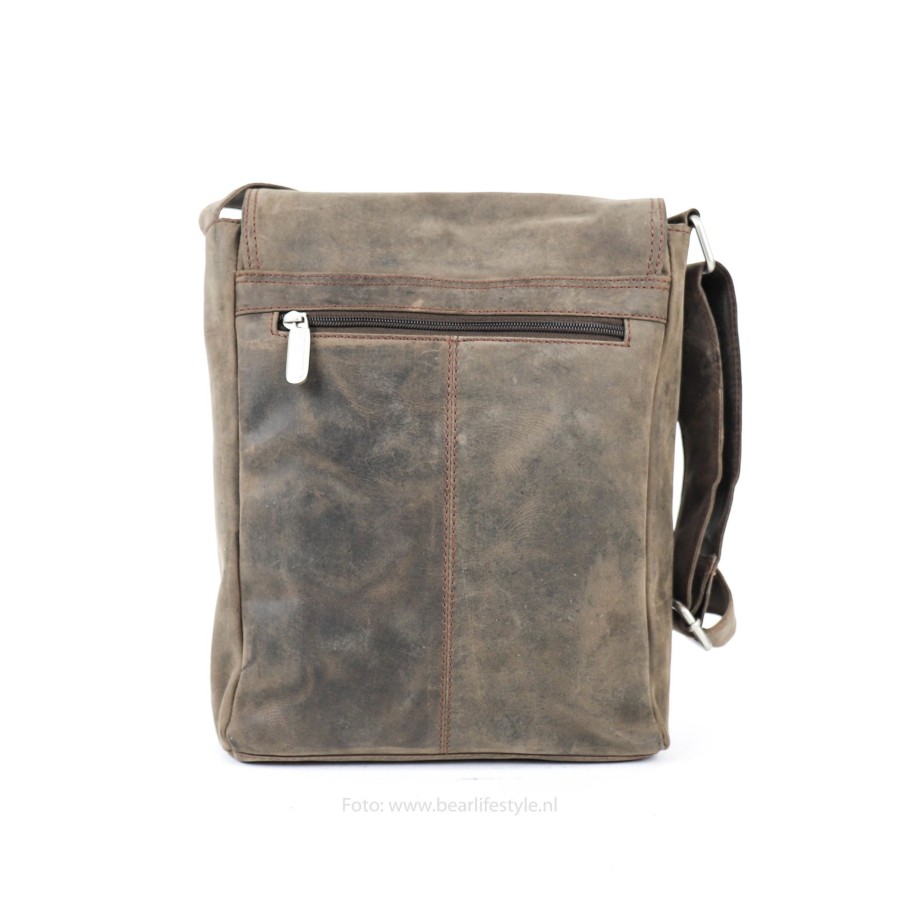 Bear Design Middelmaat Schoudertassen | Schoudertas 'Dirk' Hd 6275 Bruin
