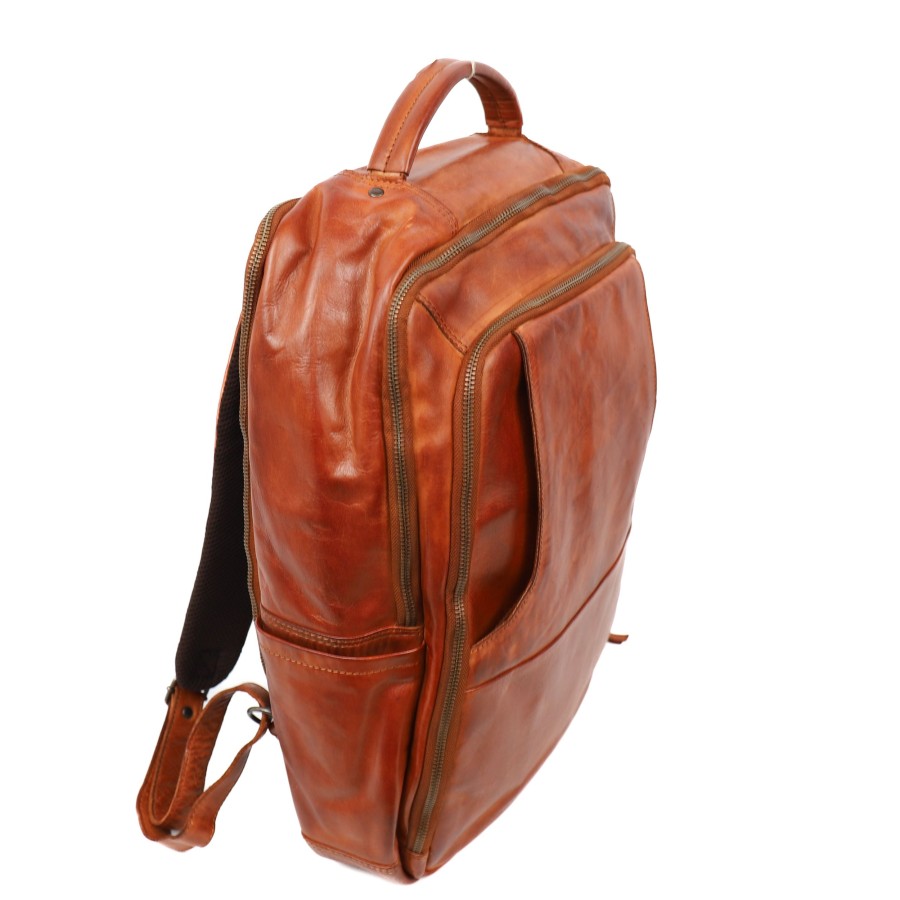 Bear Design Laptoptassen T/M 17,3 Inch | Laptop Rugzak 'Jayden' L Cognac