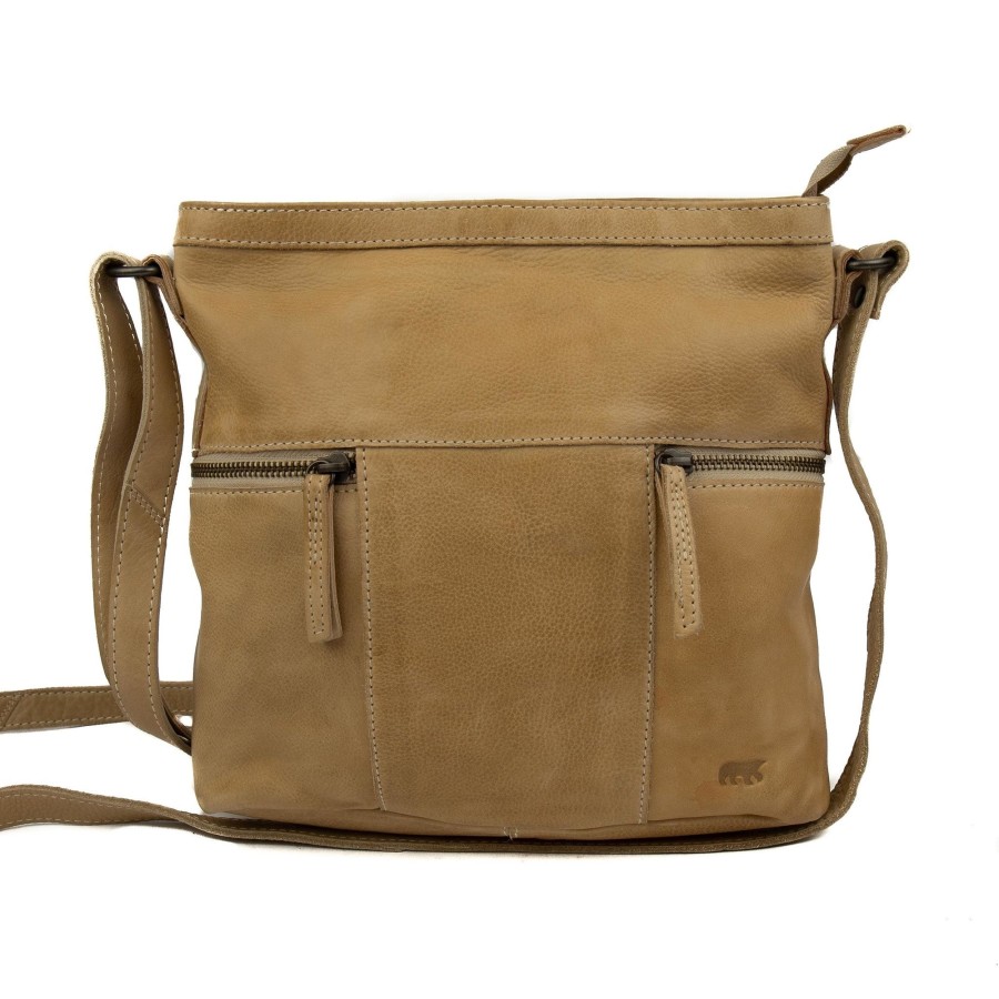 Bear Design Middelmaat Schoudertassen | Schoudertas 'Chessi' Cl 35556 Beige