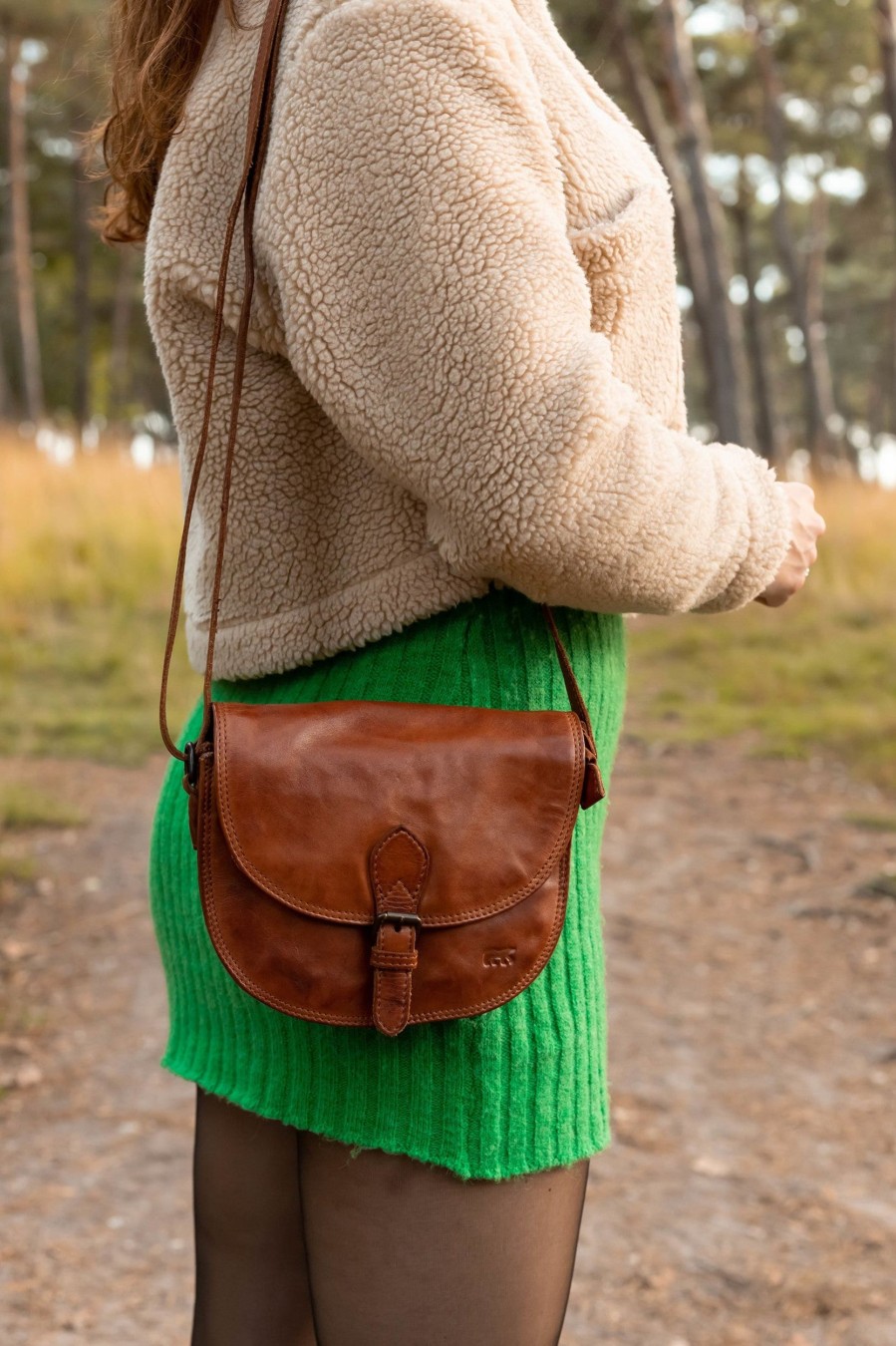 Bear Design Crossbody Tassen | Schoudertasje 'Gigi' Cl 41770 Cognac