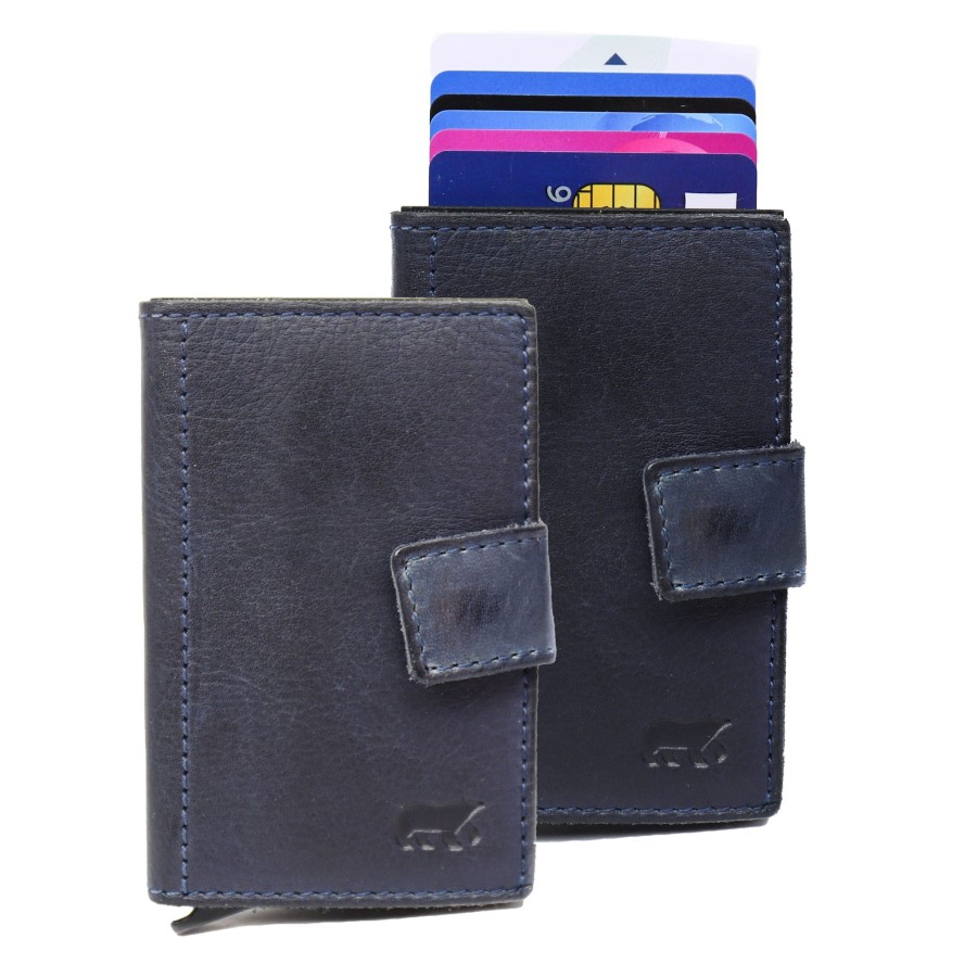 Bear Design Pasjeshouders | Pasjeshouder 'Pip' Blauw - Cl 15254 Donkerblauw