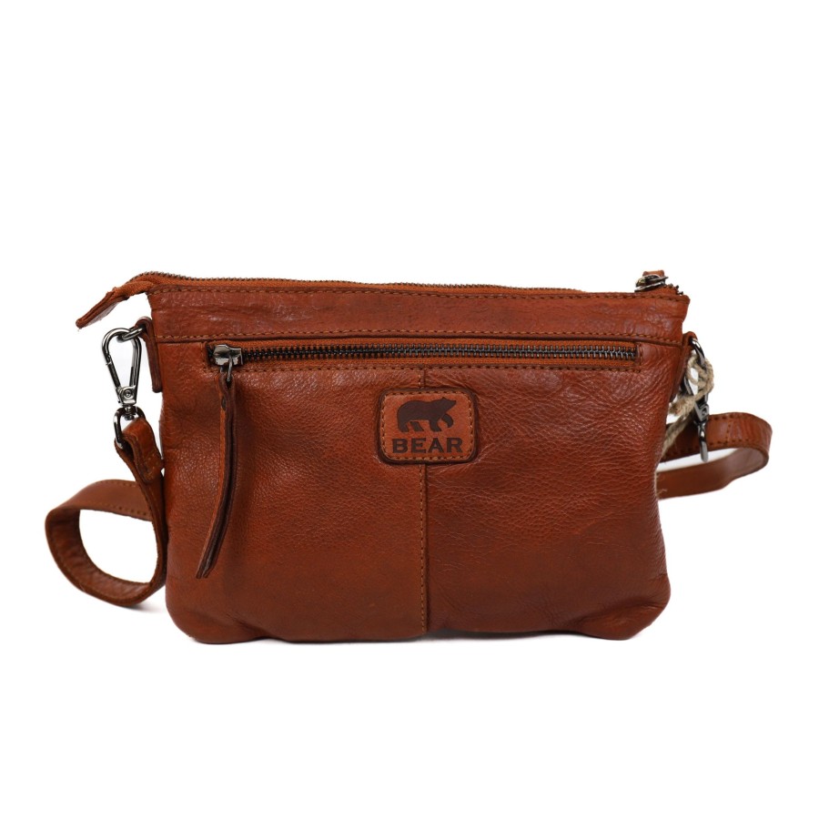 Bear Design Crossbody Tassen | Schoudertasje 'Kerstin' Cognac