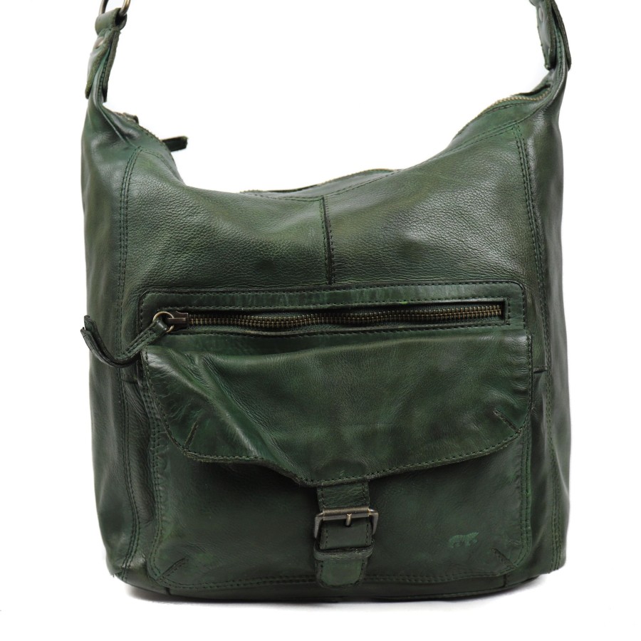 Bear Design Middelmaat Schoudertassen | Schoudertas 'Anna' Cl 32612 Groen