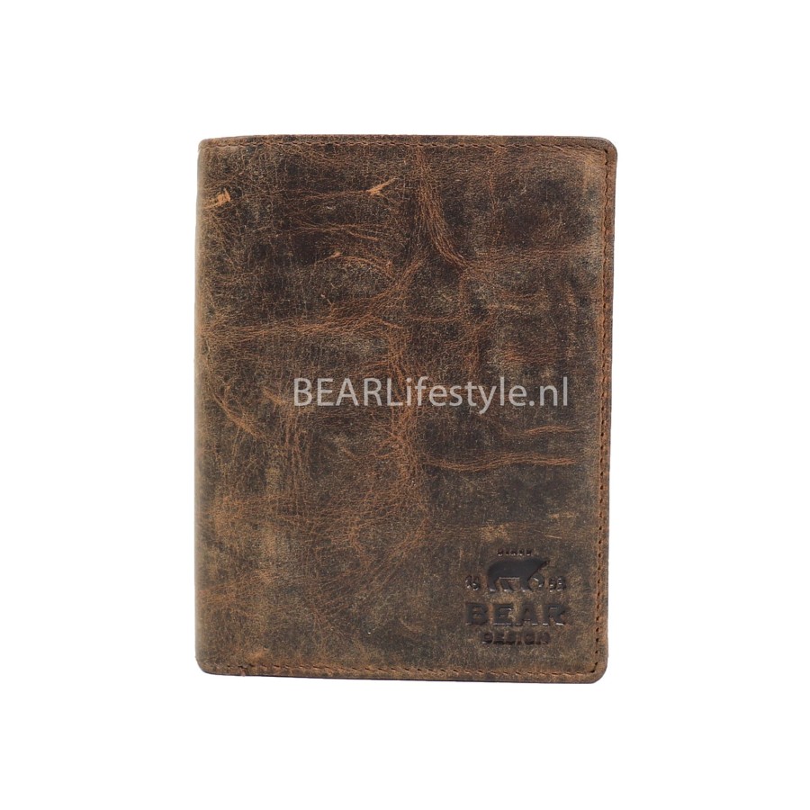 Bear Design Billfolds | Billfold Hoog - Cognac