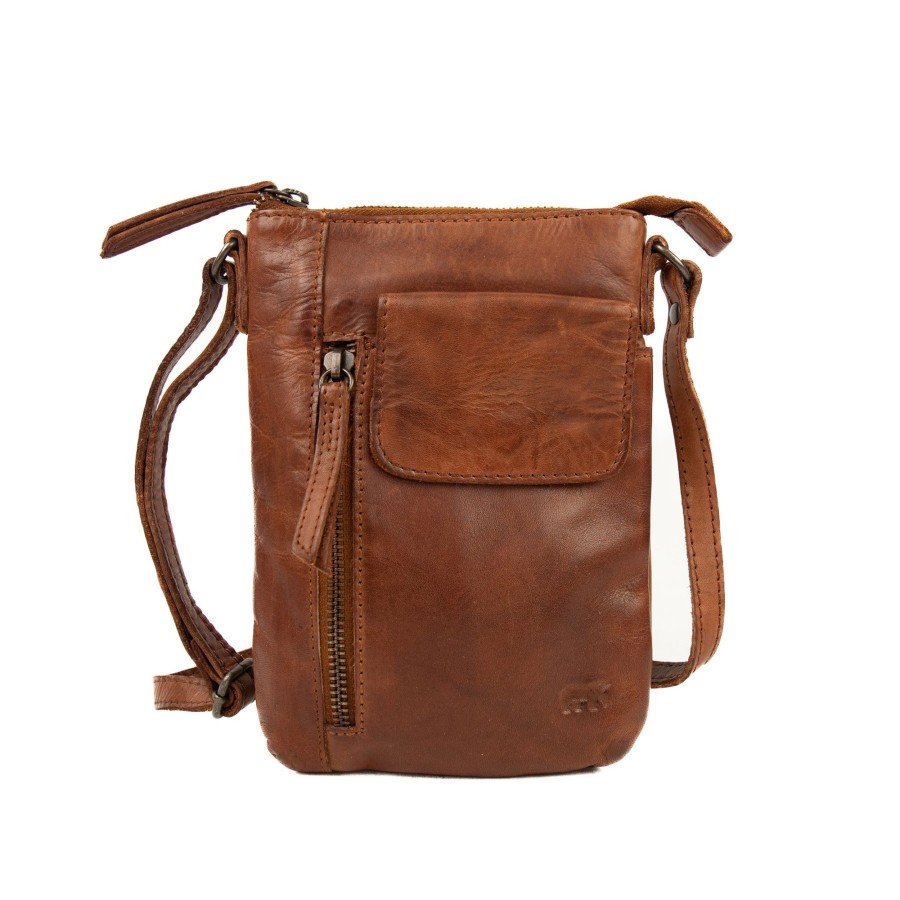 Bear Design Telefoontasjes | Schoudertasje 'Senna' Cl 42240 Cognac