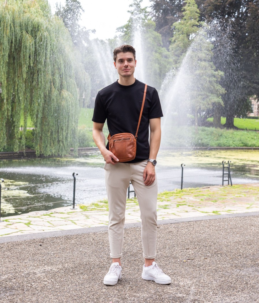 Bear Design Crossbody Tassen | Schoudertasje 'Ray' Cl 35952 Cognac