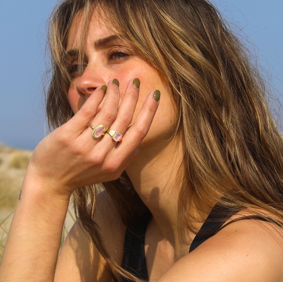 Josephina Jewelry Ringen | Vintage Luna Rose Quartz Ring
