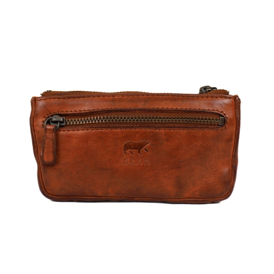 Bear Design Sleuteletuis & Klein Lederwaren | Sleuteletui 'Timo' Xl Cl 7616 Cognac