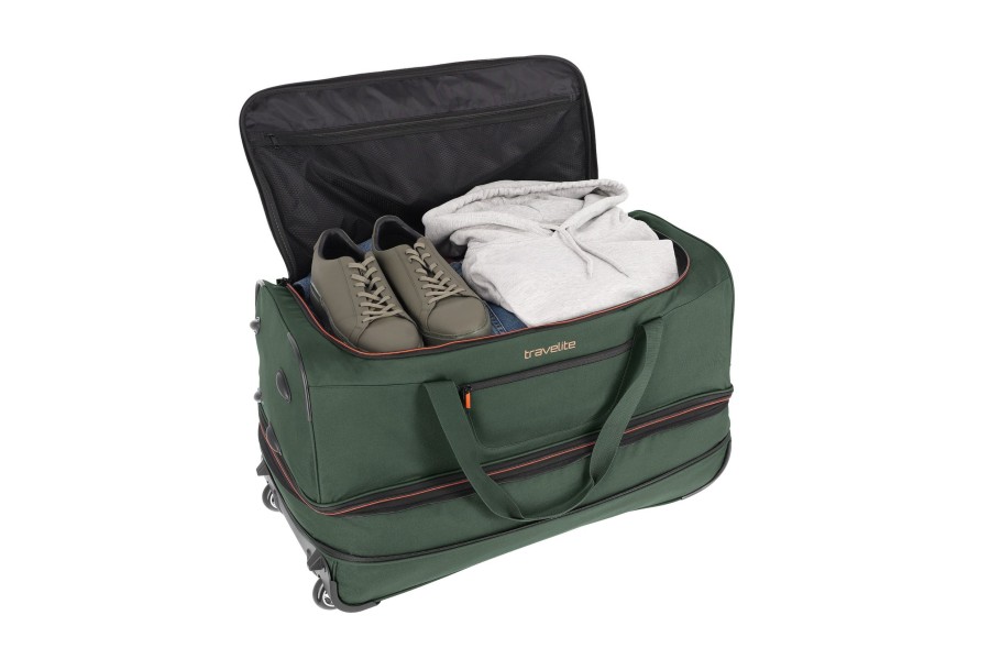 Travelite Uitbreidbare Reistassen | Basics Wheeled Duffle L Exp. Green