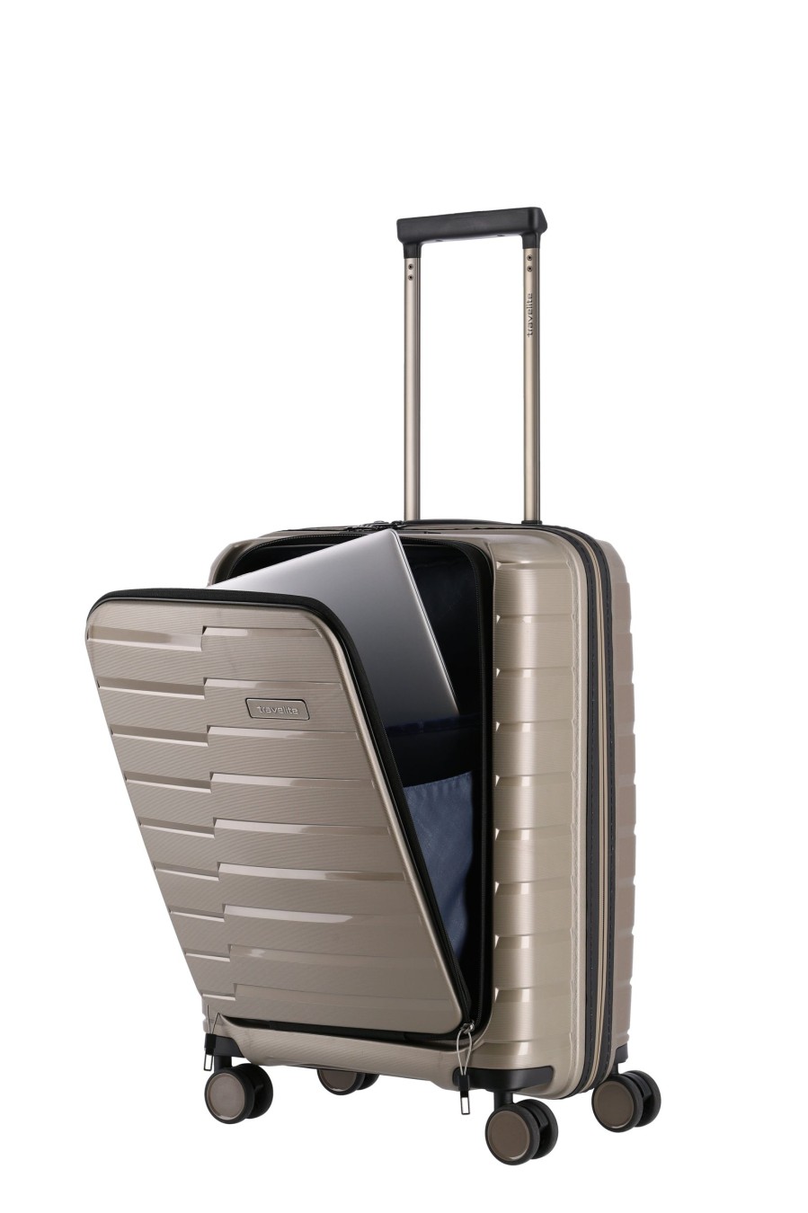 Travelite Handbagage Koffers | Air Base Trolley S+ Champagne