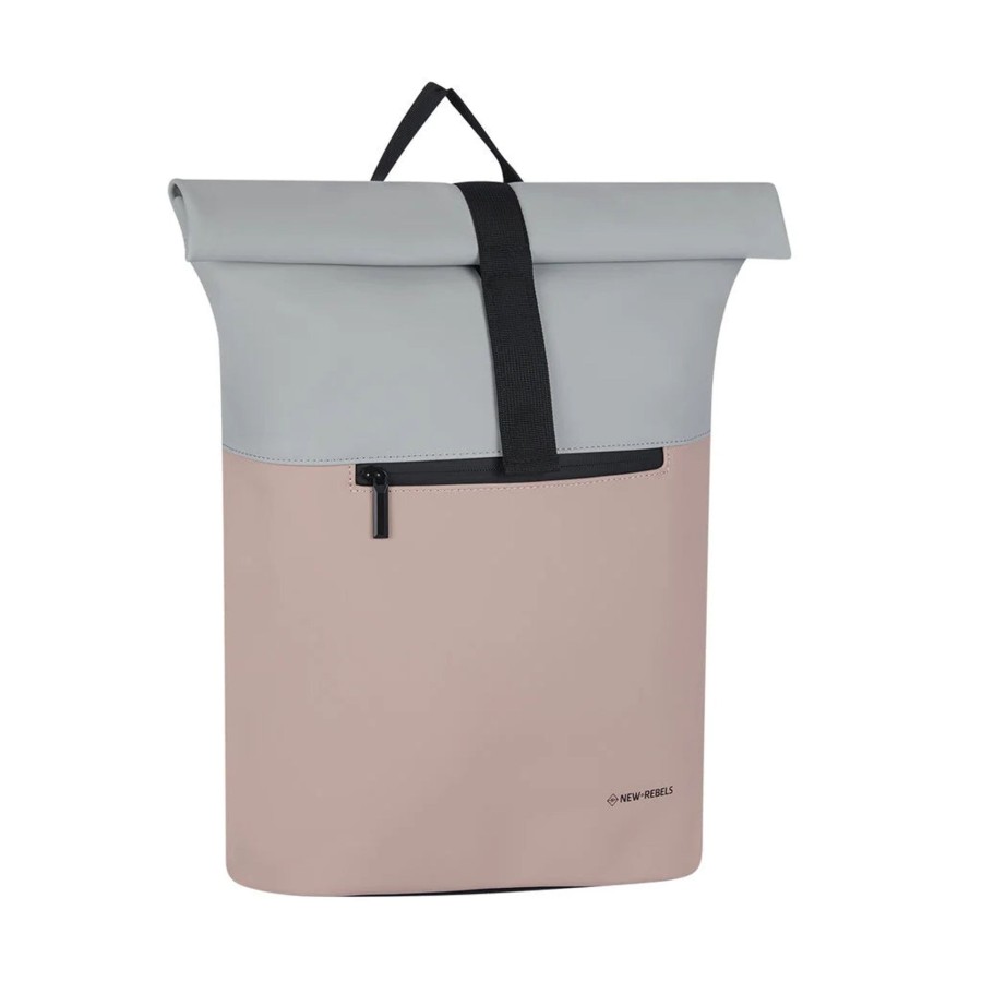 New Rebels Laptoptassen T/M 15,6 Inch | Rugzak 'Montgomery' 15L Old Pink/Grey