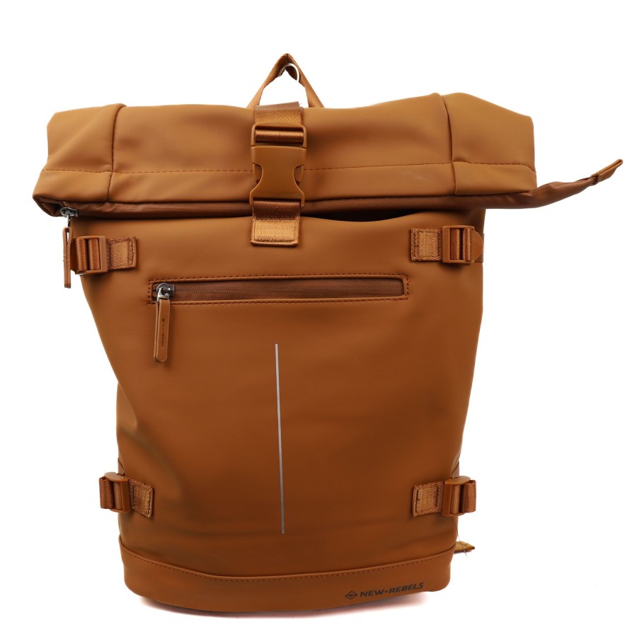 New Rebels Laptoptassen T/M 15,6 Inch | Rugzak 'William' 17L Cognac