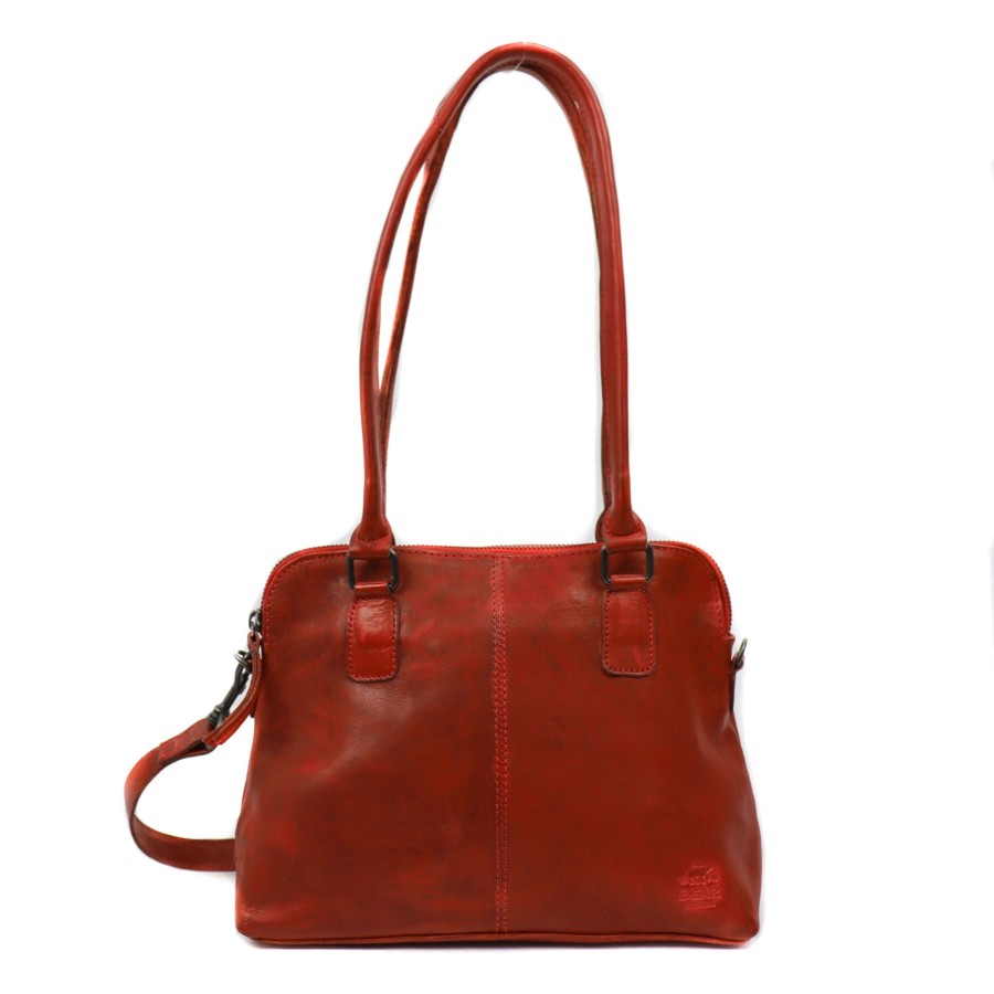 Bear Design Kleine Handtassen | Hand-/Schoudertasje 'Petra' Rood