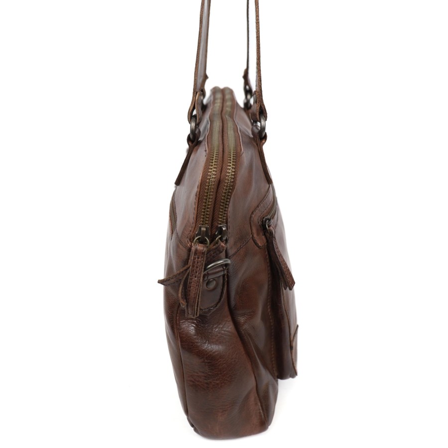 Bear Design Grote Shoppers | Hand-/Schoudertas 'Lia' Donkerbruin