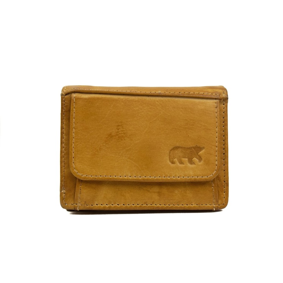 Bear Design Sleuteletuis & Klein Lederwaren | Portemonneetje 'Nana' Cp 4102 Geel