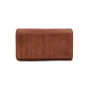 Bear Design Middelmaat Portemonnees | Overslag Portemonnee 'Brigitte' Cognac - Cp 6700