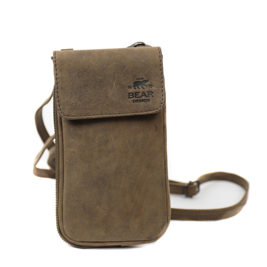 Bear Design Telefoontasjes | Telefoontasje 'Ahana' Bruin - Hd 2106