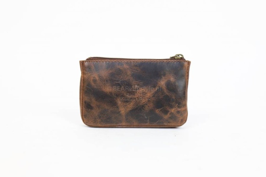 Bear Design Sleuteletuis & Klein Lederwaren | Sleuteletui/Losgeld Portemonnee - Vg 7616 Bruin Vintage Bruin