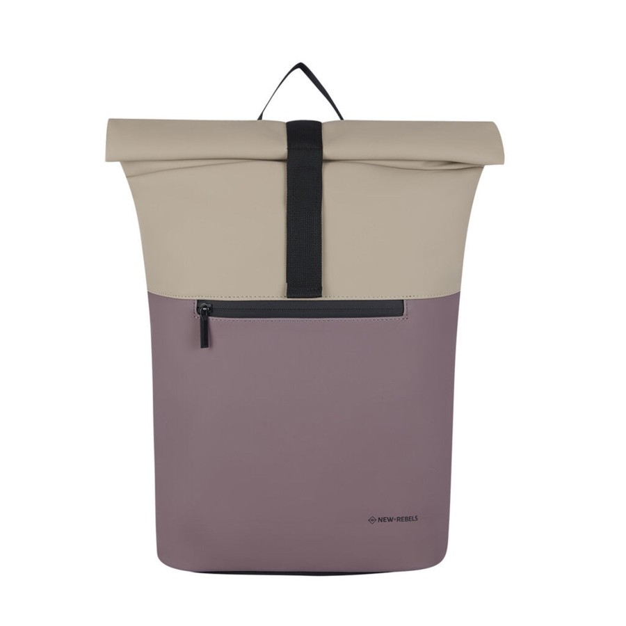 New Rebels Laptoptassen T/M 15,6 Inch | Rugzak 'Montgomery' 15L Old Purple/Beige