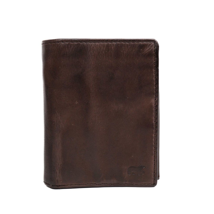Bear Design Billfolds | Hoge Billfold 'Wouter' Cl 18838 Donkerbruin