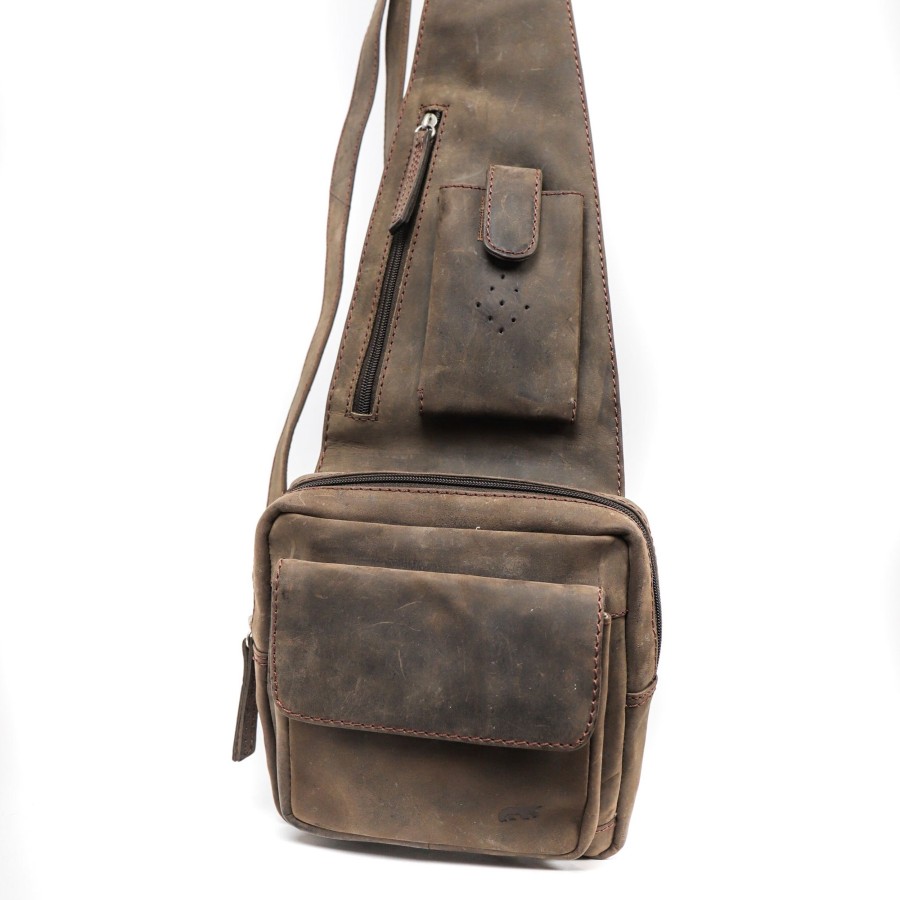 Bear Design Crossbody Tassen | Crossovertas 'Dagmar' Bruin