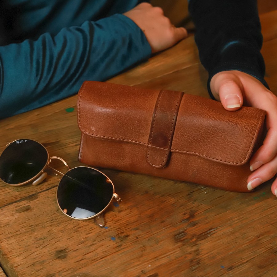 Bear Design Brillenkokers | Brillenkoker 'Weta' Cognac