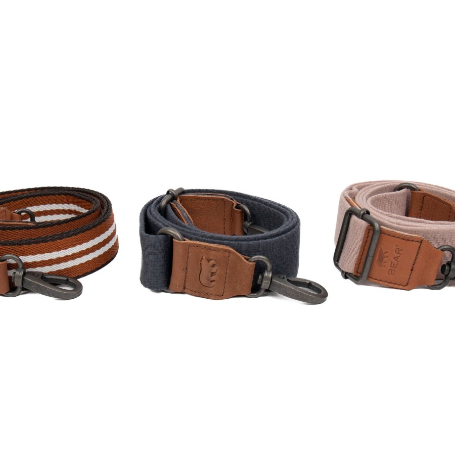 Bear Design Bag Straps | Bag Strap 'Puck' Cognac/Wit