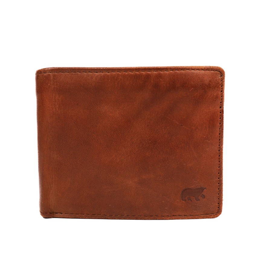 Bear Design Billfolds | Billfold 'Lucas' Cognac