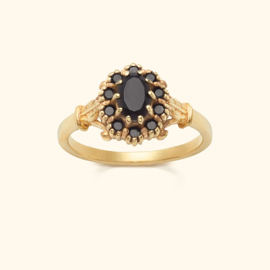 Josephina Jewelry Ringen | Vintage Onyx Flower Ring