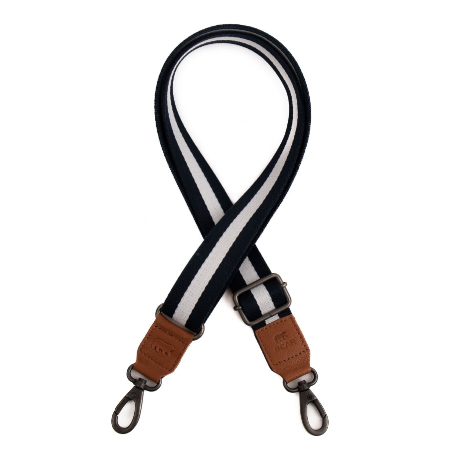 Bear Design Bag Straps | Bag Strap 'Puck' Donkerblauw/Wit