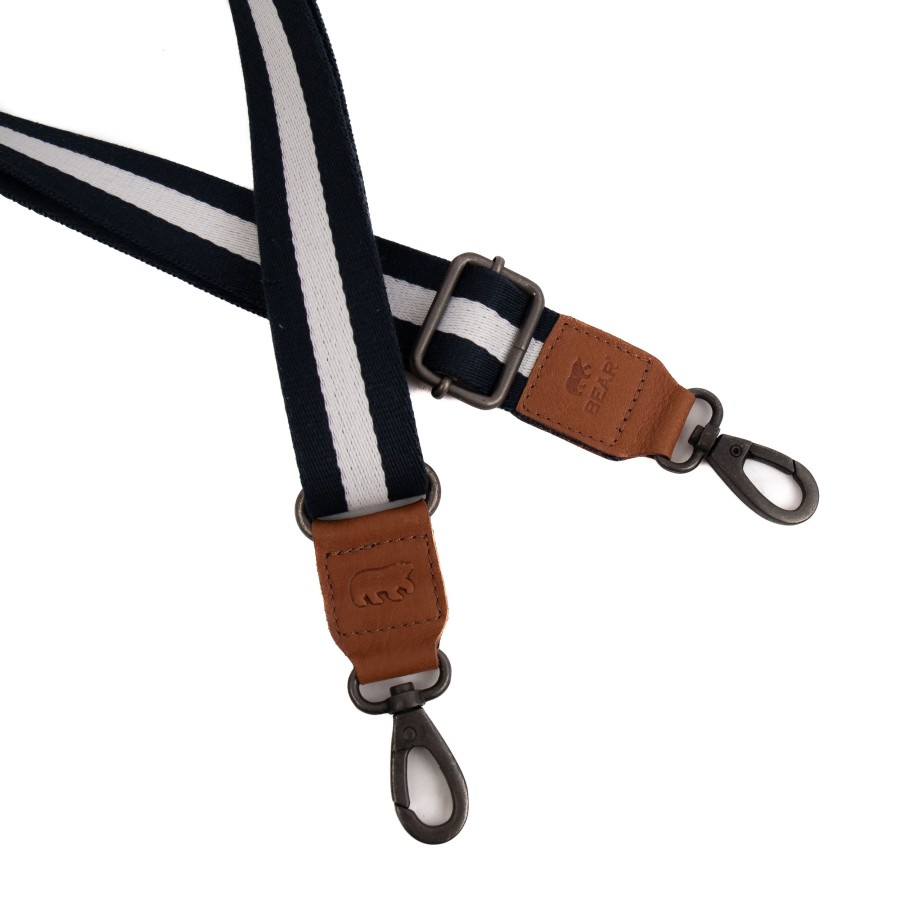 Bear Design Bag Straps | Bag Strap 'Puck' Donkerblauw/Wit