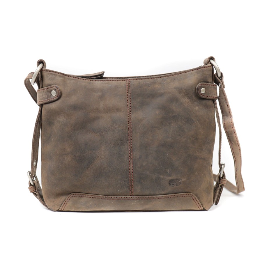 Bear Design Middelmaat Schoudertassen | Schoudertasje 'Petra' Hd 4099 Donker Bruin