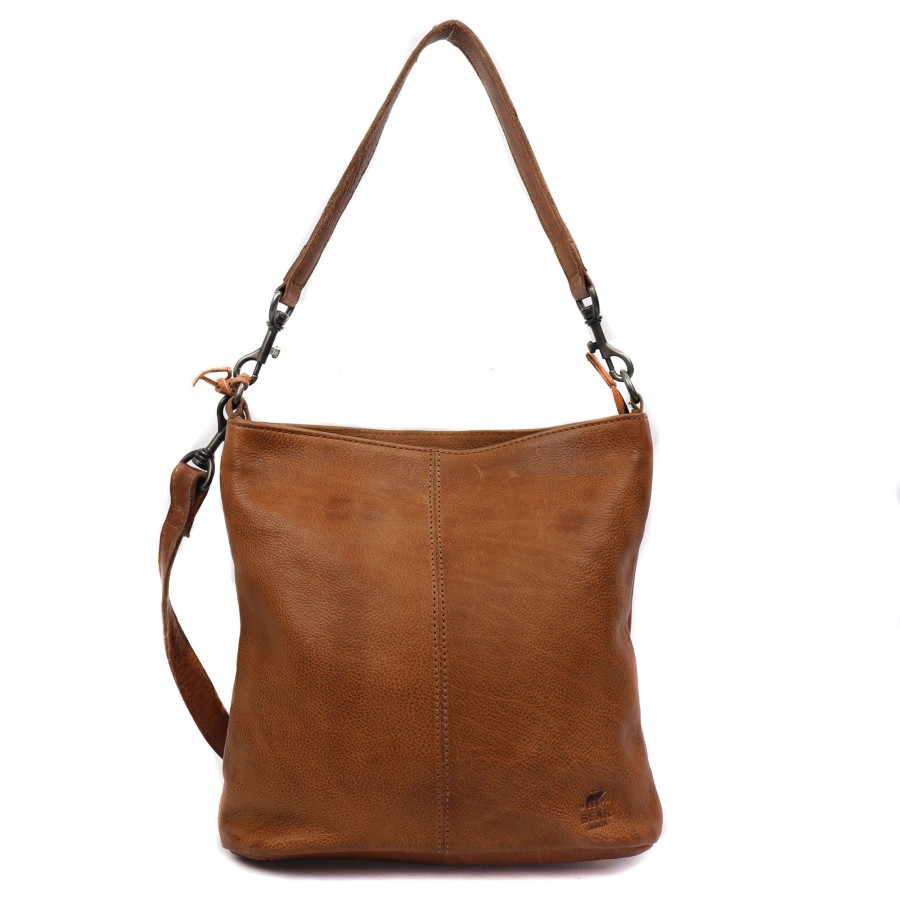 Bear Design Kleine Handtassen | Buideltasje 'Caprica' Cognac