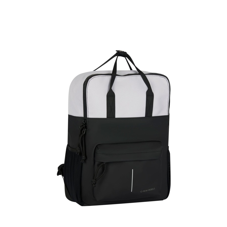 New Rebels Laptoptassen T/M 15,6 Inch | Rugzak 'Springfield' Black/Grey Black/Light Grey