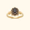 Josephina Jewelry Vintage Sieraden | Vintage Spinel Flower Ring | 14K Goud
