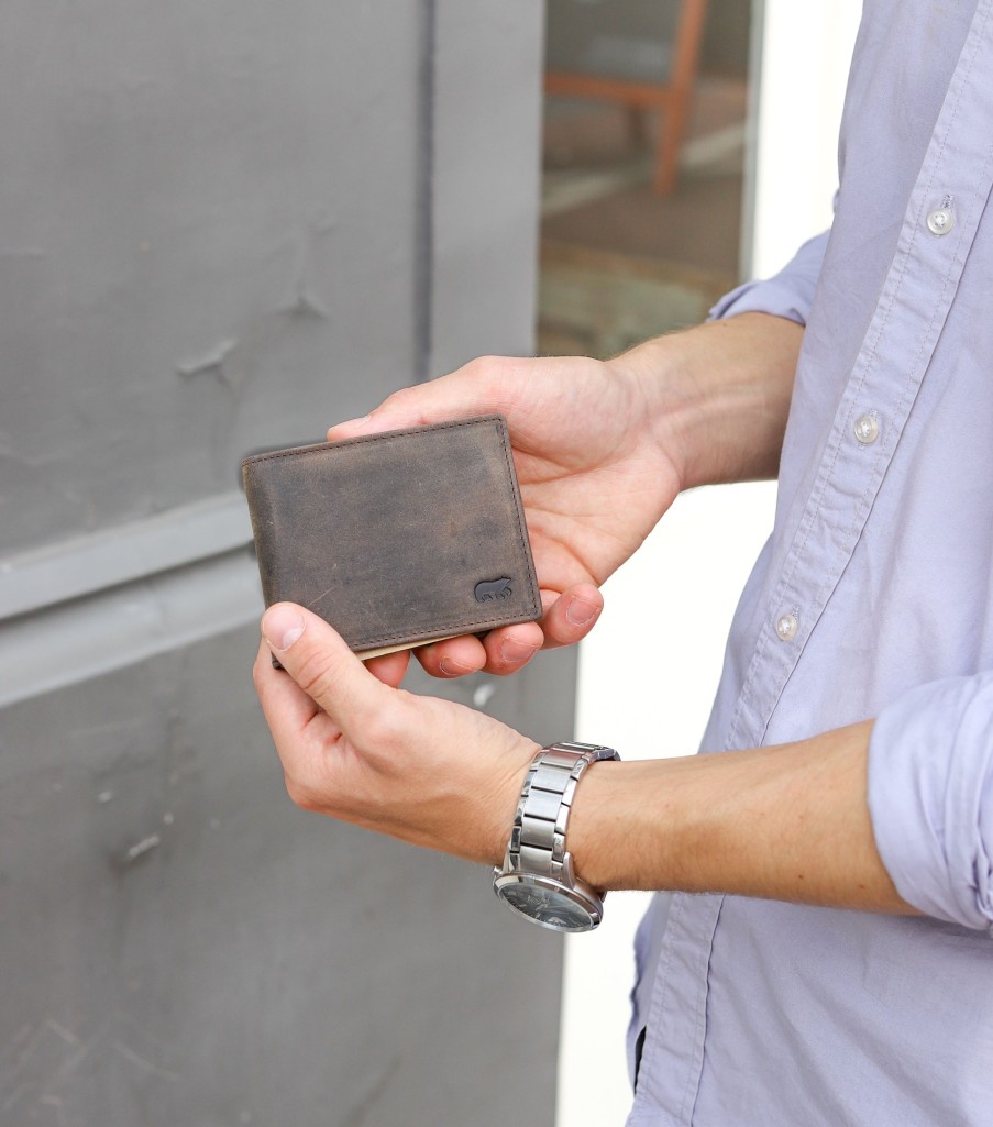 Bear Design Billfolds | Billfold 'Joost' Bruin