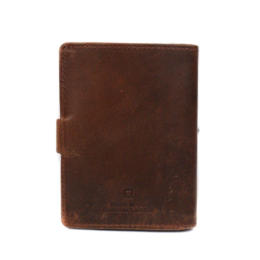 Bear Design Pasjeshouders | Pasjesmap 'Vic' Vintage Cognac