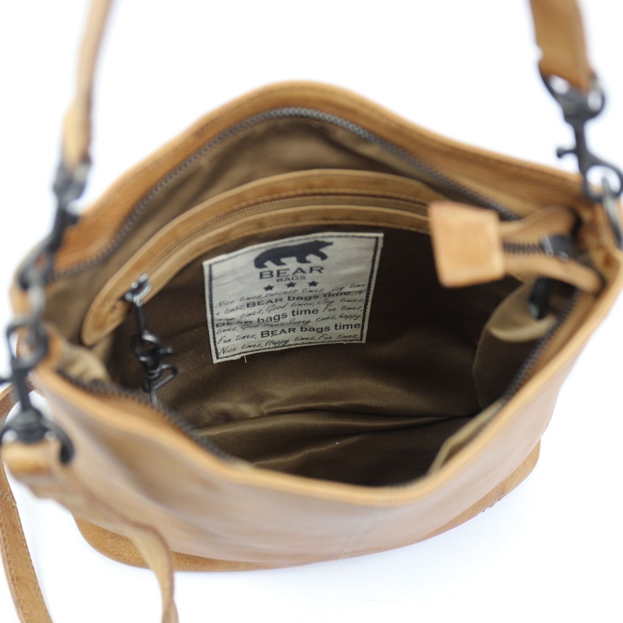 Bear Design Kleine Handtassen | Buideltasje 'Caprica' Taupe