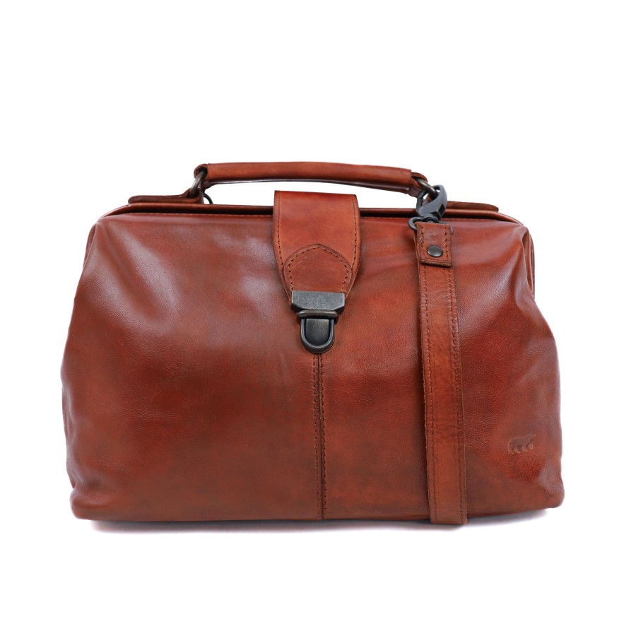 Bear Design Kleine Handtassen | Dokterstasje 'Julia' L Cognac