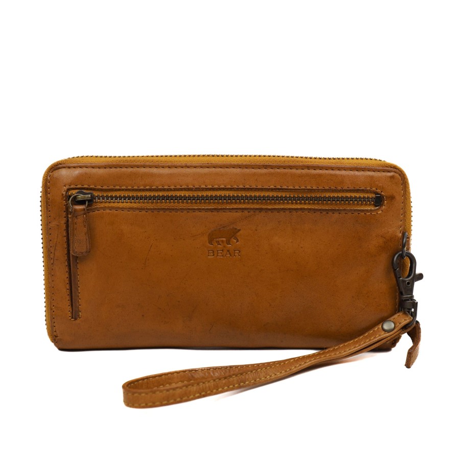 Bear Design Grote Portemonnees | Ritsportemonnee 'Isa' Cl 14851 Geel