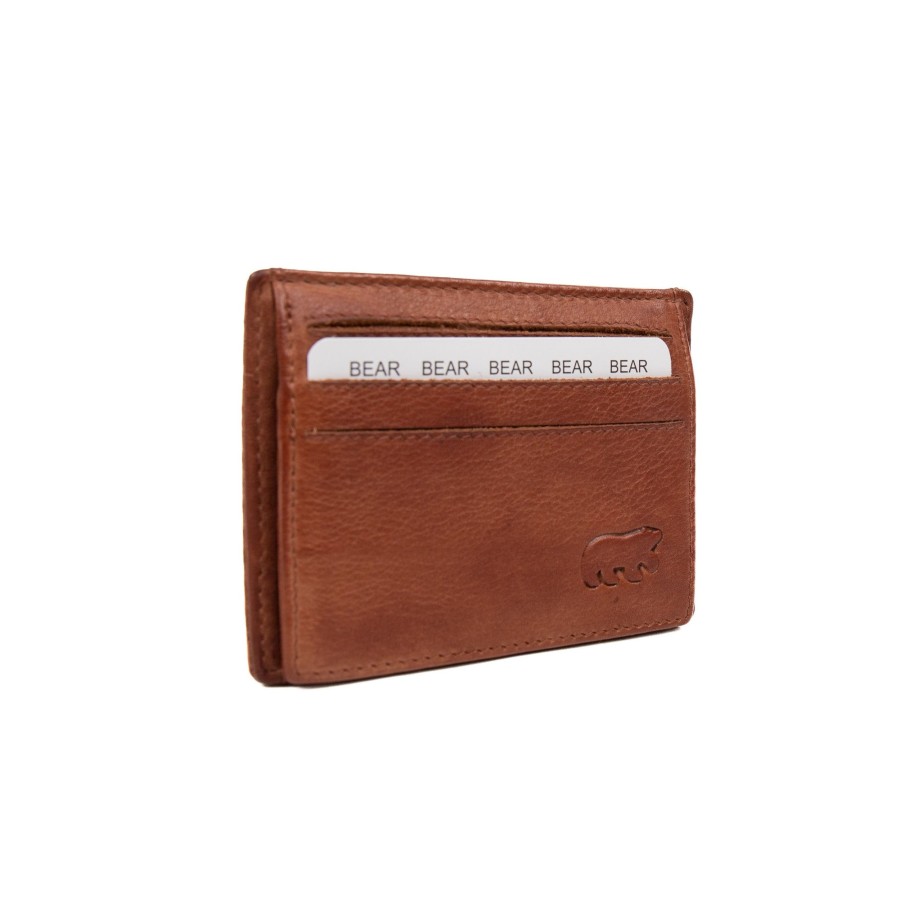 Bear Design Sleuteletuis & Klein Lederwaren | Pasjeshouder 'Laurie' Cognac - Cp 6093