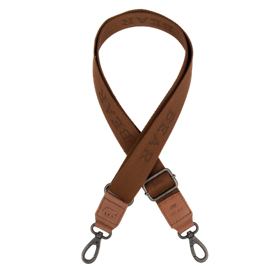 Bear Design Bag Straps | Bag Strap 'Puck' Cognac