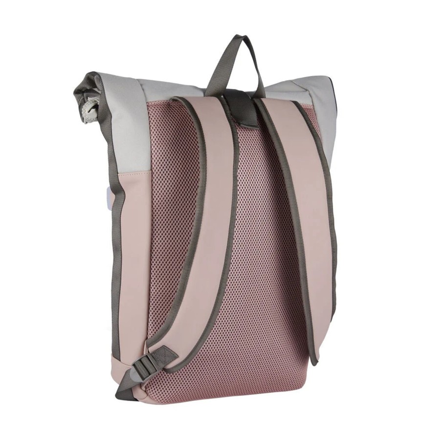 New Rebels Laptoptassen T/M 15,6 Inch | Waterafstotende Rugzak 'Mart' 16L Roze/Beige