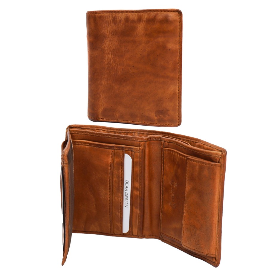 Bear Design Billfolds | Billfold 'Harold' Cognac