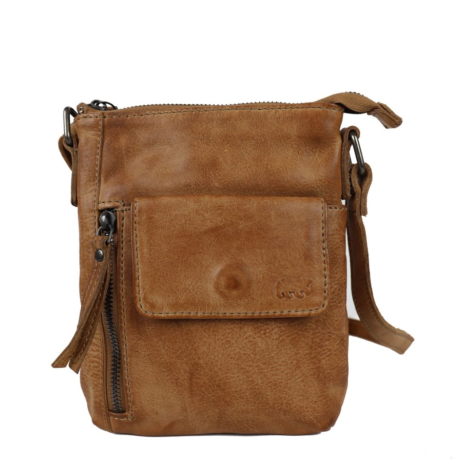Bear Design Telefoontasjes | Schoudertasje 'Davide' Cp 2327 Taupe