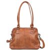 Bear Design Kleine Handtassen | Hand-/Schoudertasje 'Petra' Cognac