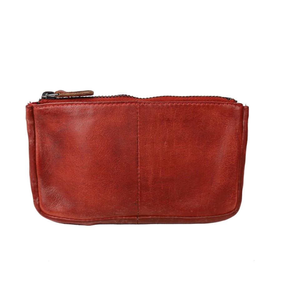 Bear Design Sleuteletuis & Klein Lederwaren | Sleuteletui 'Mila' Cp 7090 Rood