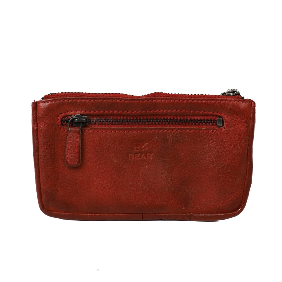Bear Design Sleuteletuis & Klein Lederwaren | Sleuteletui 'Mila' Cp 7090 Rood
